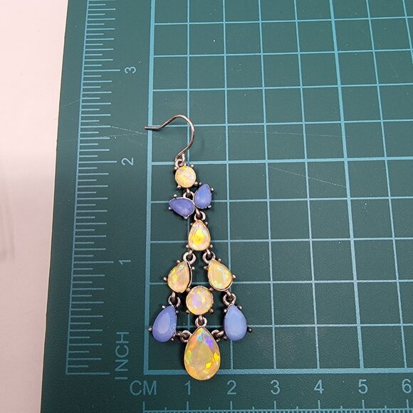 Vintage Monet Iridescent Chandelier Earrings - Picture 7 of 7